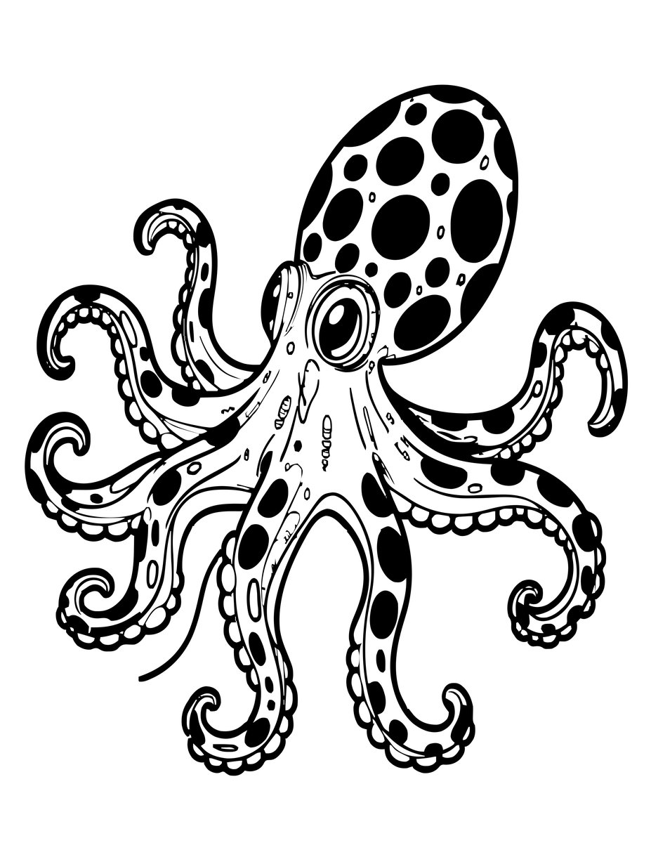 Blue-Ringed Octopus - free printable coloring page
