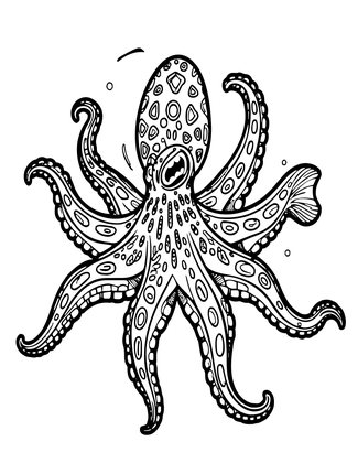 Mimic Octopus - Free printable coloring page