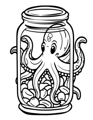 Octopus Intelligence - Free printable coloring page