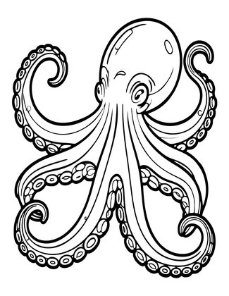 Octopus Arms Detail - Free printable coloring page