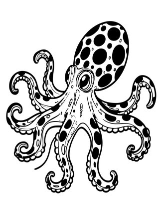 Blue-Ringed Octopus - Free printable coloring page