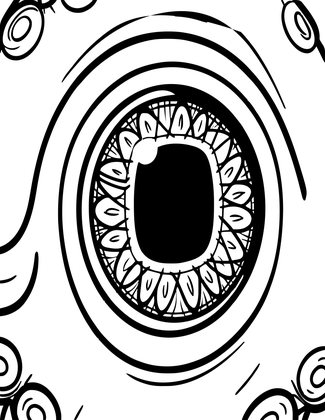 Octopus Eye - Free printable coloring page