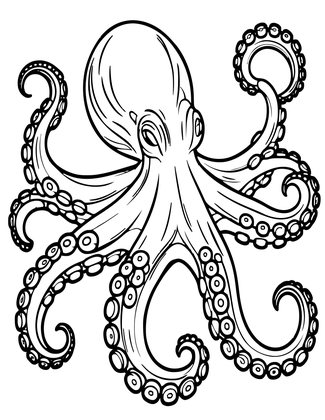 Octopus Suckers - Free printable coloring page