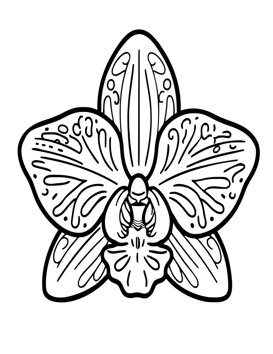 Masdevallia - free printable coloring page