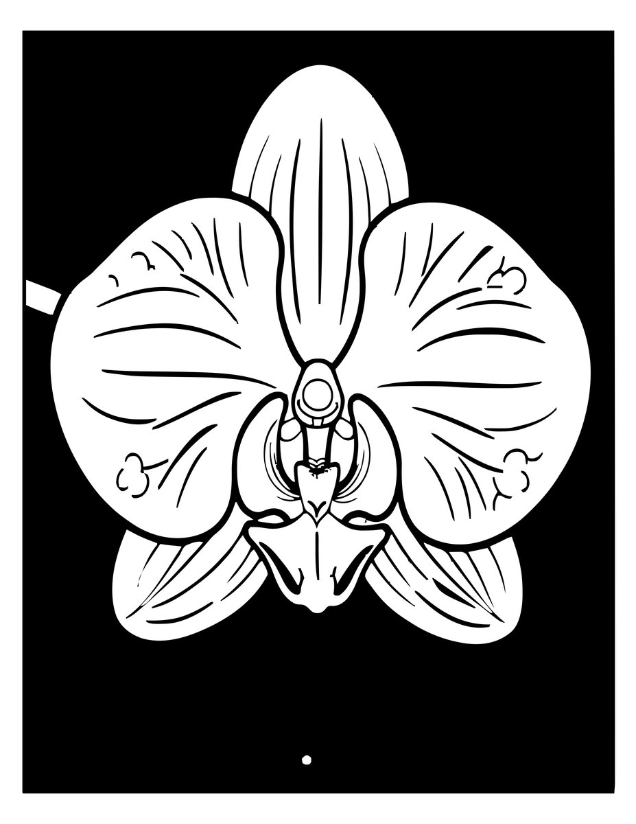 Ghost Orchid - free printable coloring page