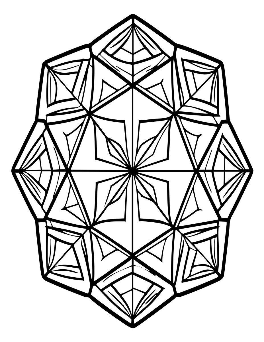 Modular Origami Ball - free printable coloring page
