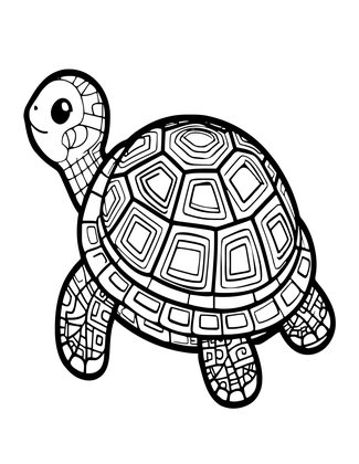 Origami Turtle - Free printable coloring page