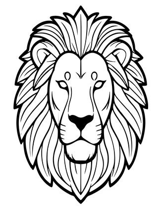 Origami Lion - Free printable coloring page
