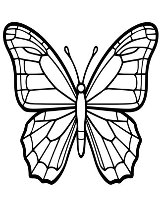 Origami Butterfly - Free printable coloring page