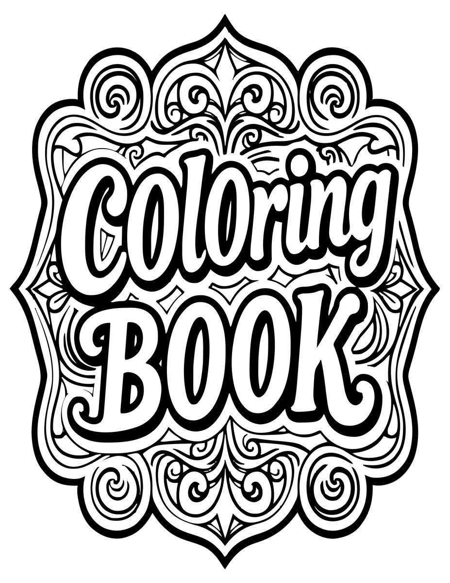 Vintage Label Frame - free printable coloring page