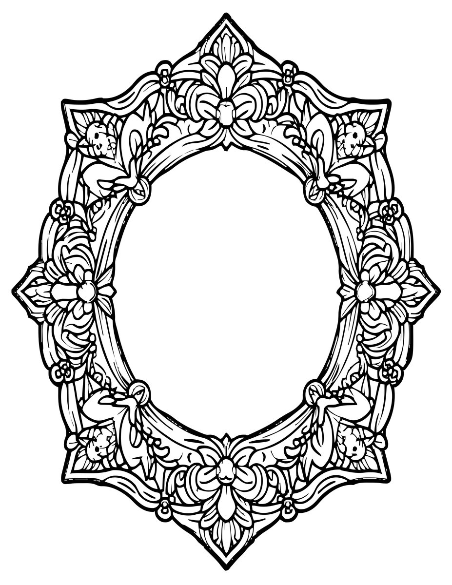 Renaissance Cartouche - free printable coloring page