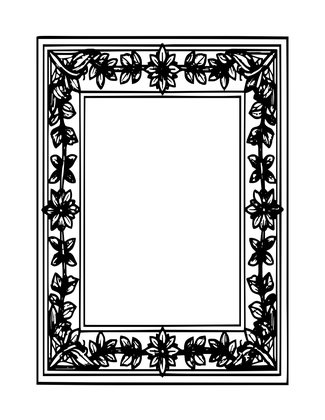 Illuminated Manuscript Border - Free printable coloring page