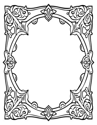 Portrait Frame - Free printable coloring page