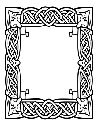 Celtic Knotwork Border - Free printable coloring page