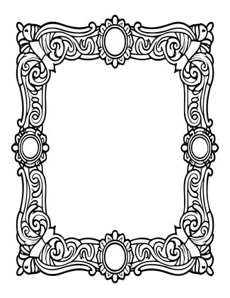 Grand Certificate Frame - Free printable coloring page