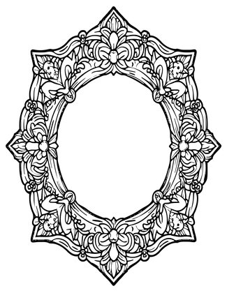 Renaissance Cartouche - Free printable coloring page
