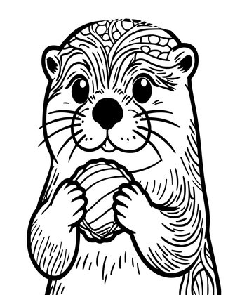 Otter Paws - Free printable coloring page