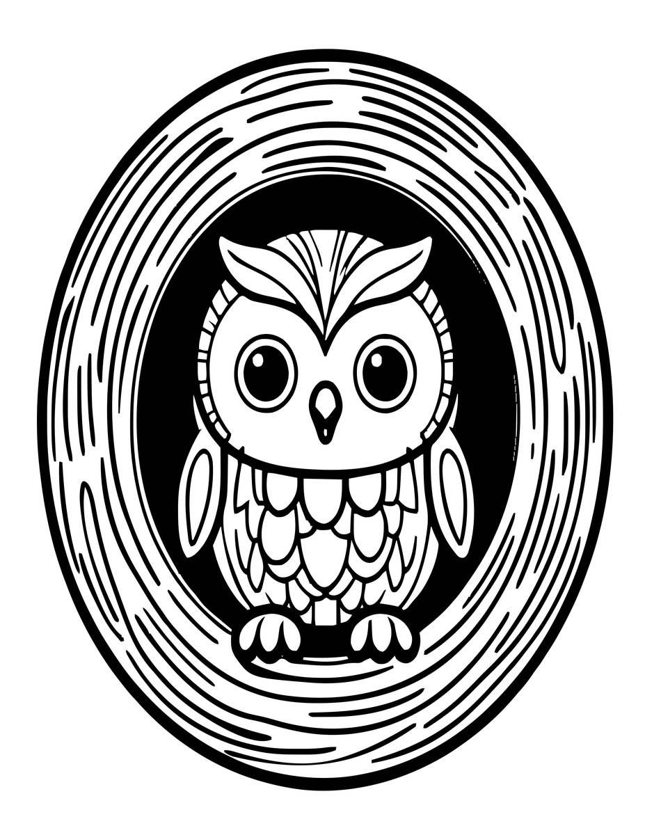 Owlet - free printable coloring page