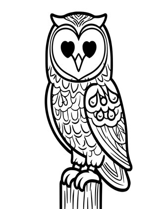 Barn Owl - Free printable coloring page