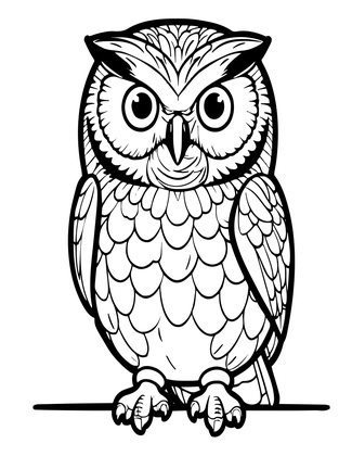 Saw-Whet Owl - Free printable coloring page