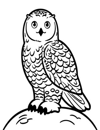 Snowy Owl - Free printable coloring page