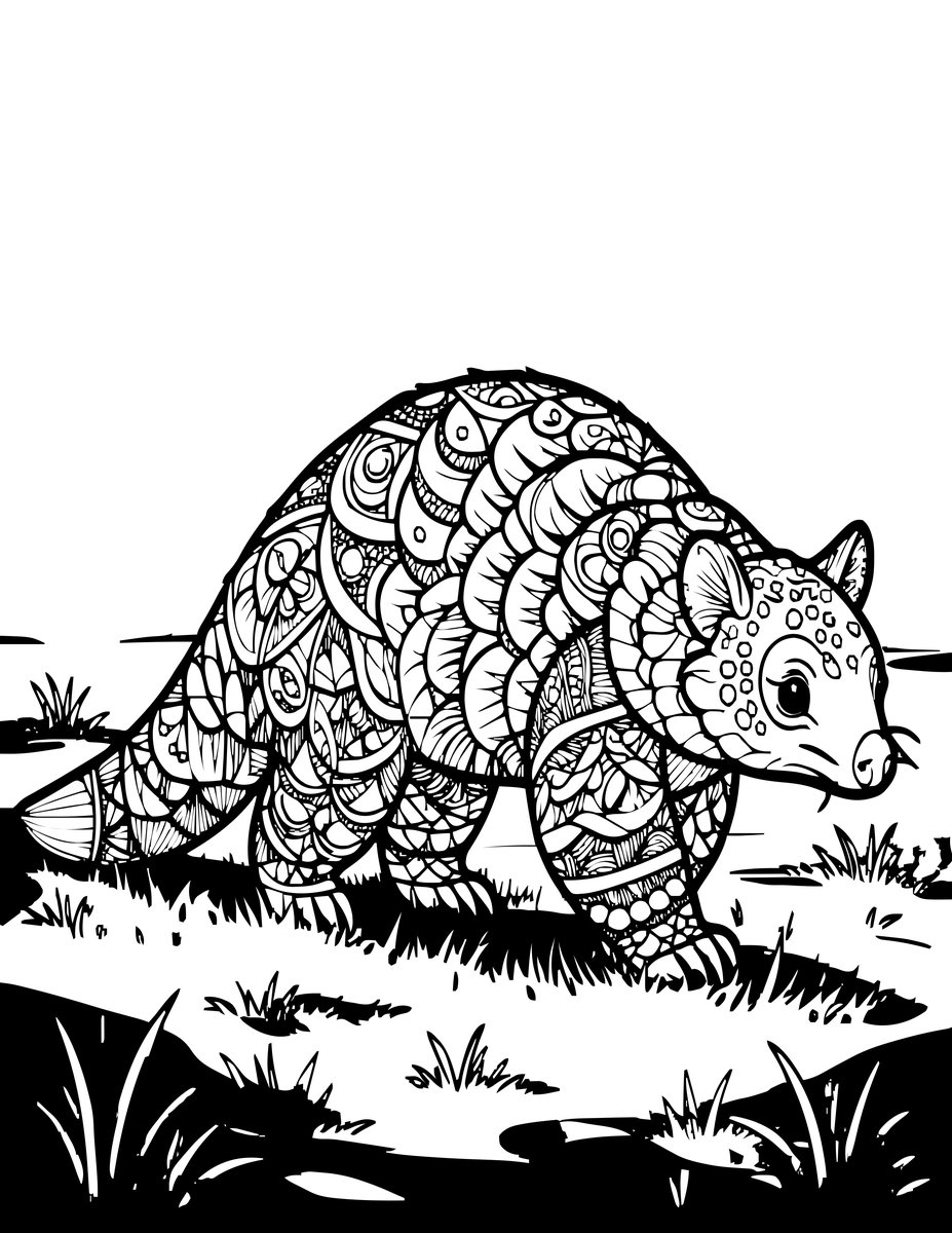 Savanna Scene - free printable coloring page
