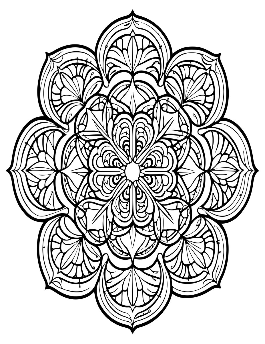 Mandala Scale - free printable coloring page