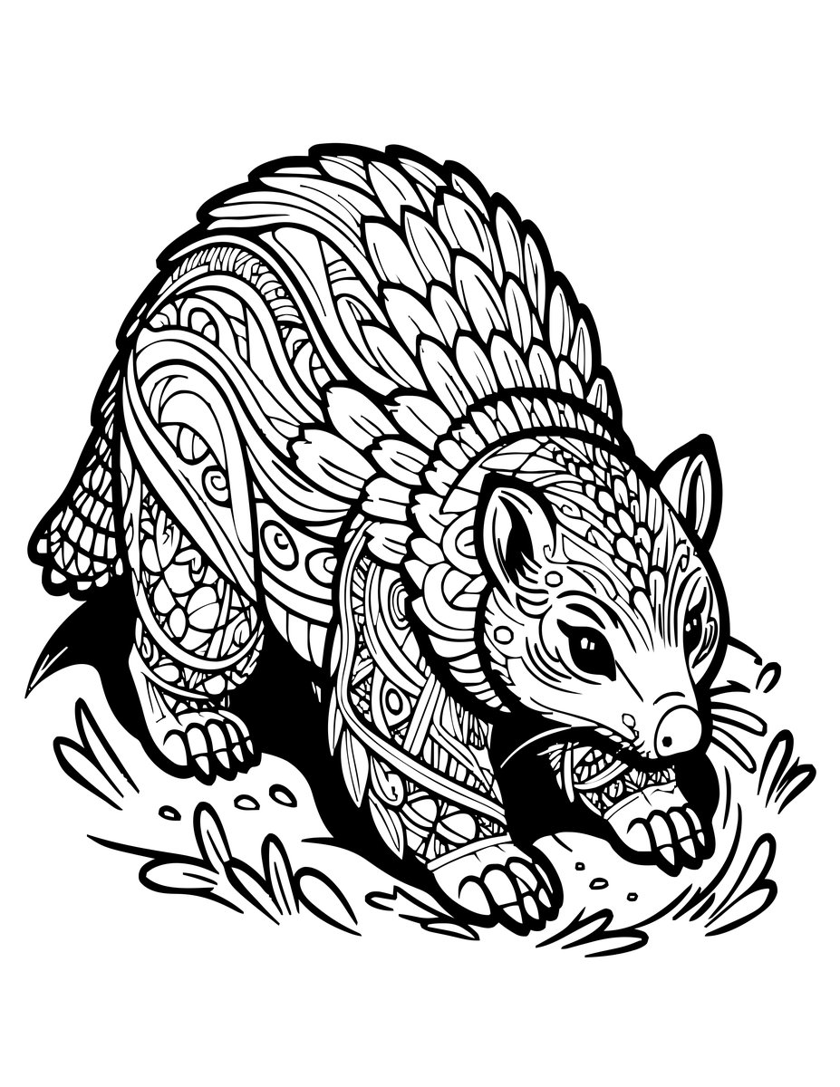 Burrow Entrance - free printable coloring page