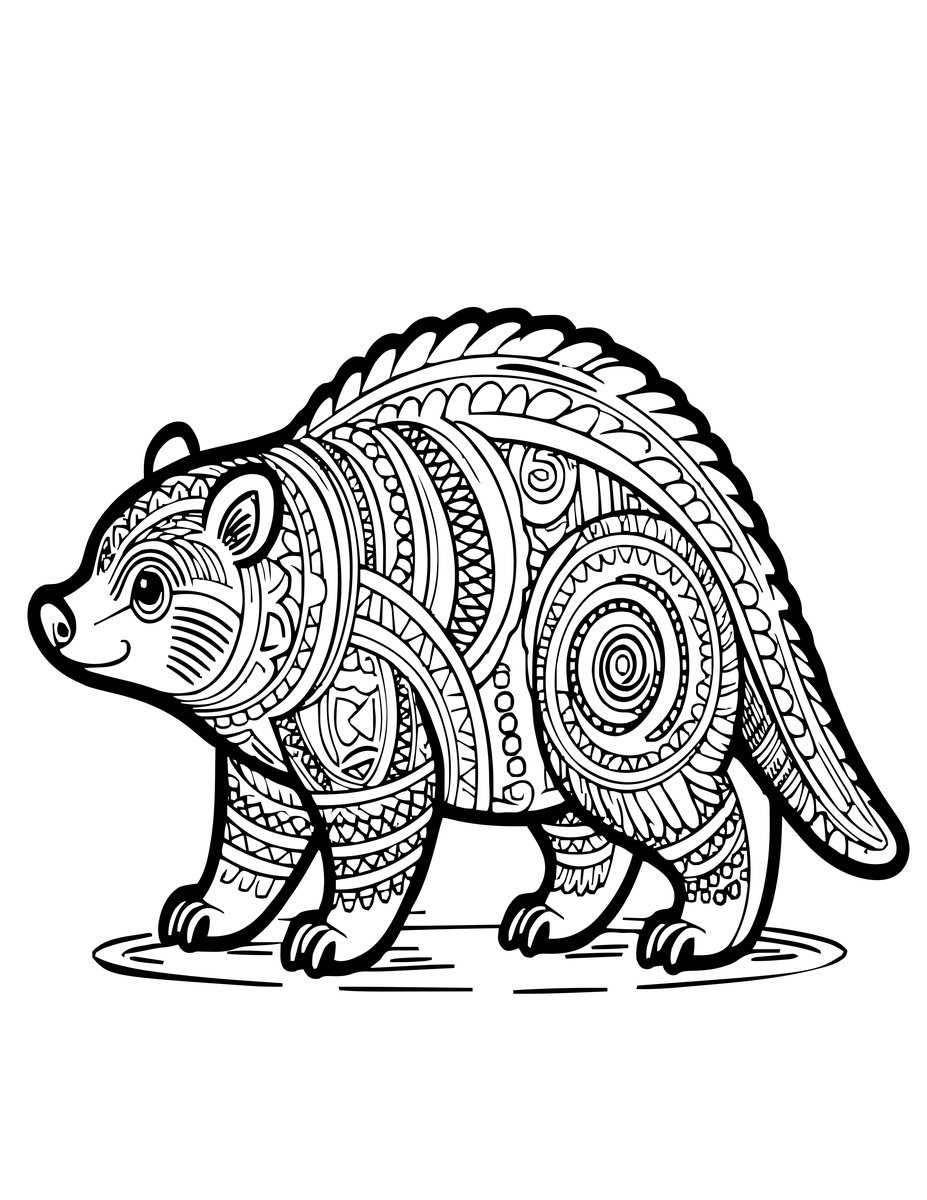 Walking Profile - free printable coloring page