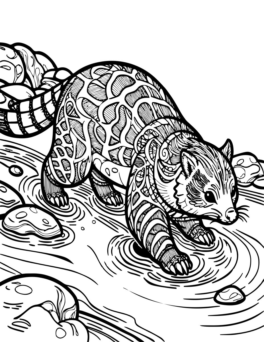 River Crossing - free printable coloring page