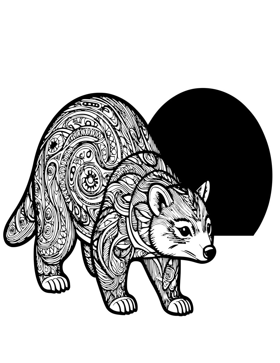 Savanna Sunset - free printable coloring page