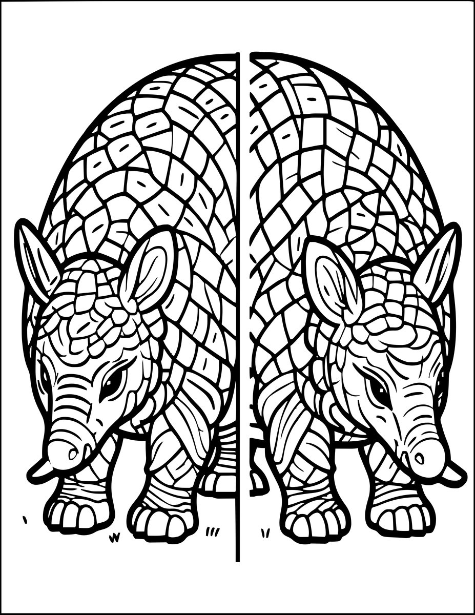 Two Species - free printable coloring page