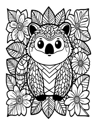 Floral Frame - Free printable coloring page