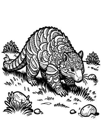 Grassland Graze - Free printable coloring page