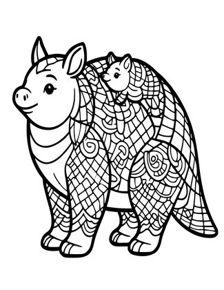 Mother and Baby - Free printable coloring page