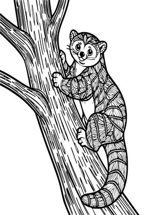 Climbing Tree - Free printable coloring page