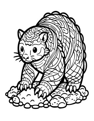 Digging - Free printable coloring page