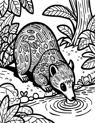 Waterside - Free printable coloring page