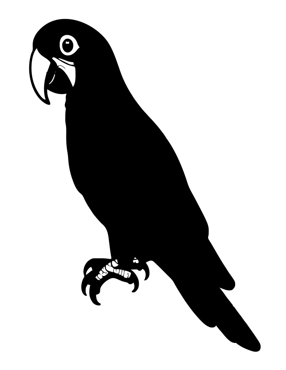 Hyacinth Macaw - free printable coloring page