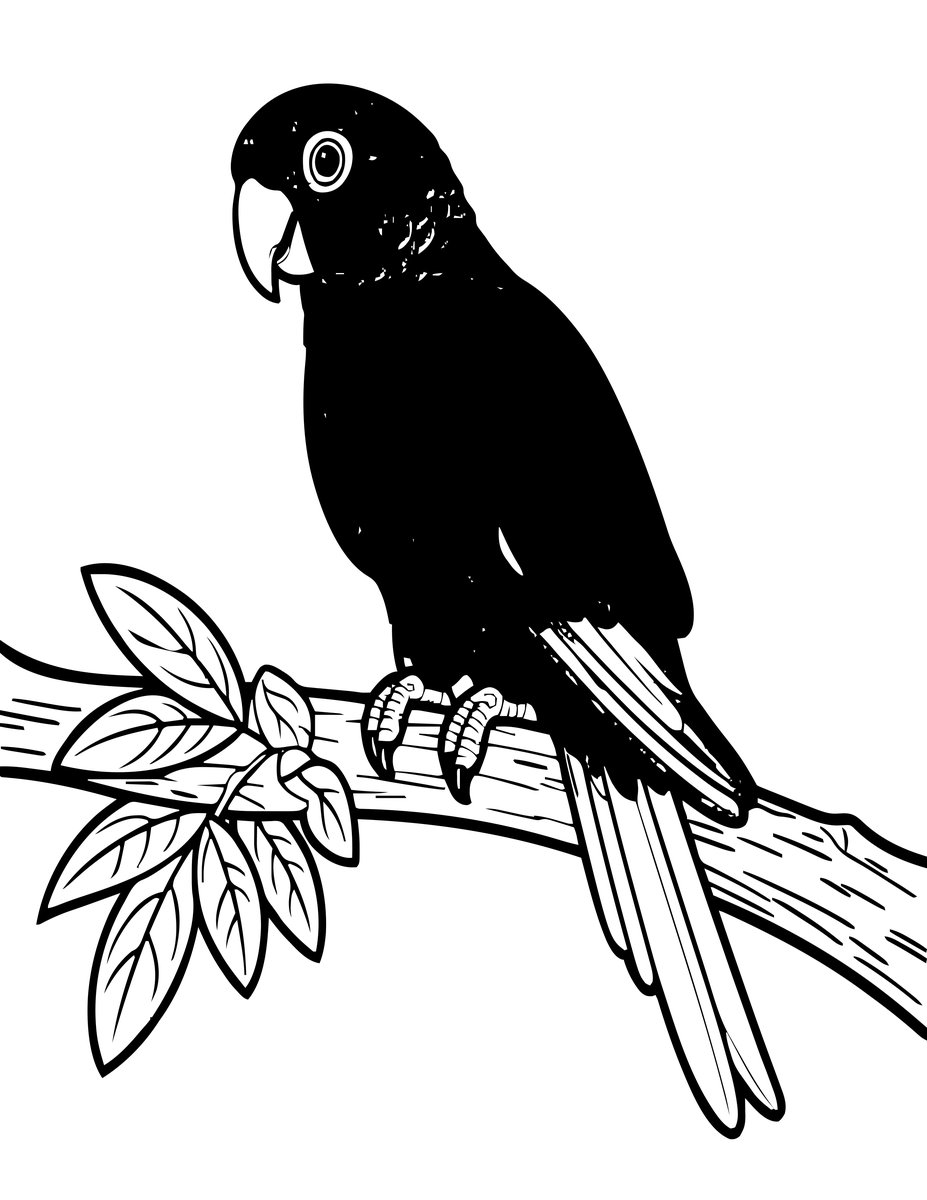 Amazon Parrot - free printable coloring page
