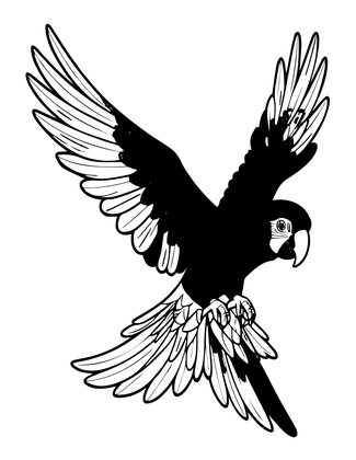 Scarlet Macaw - Free printable coloring page