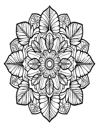 Parrot Mandala - Free printable coloring page
