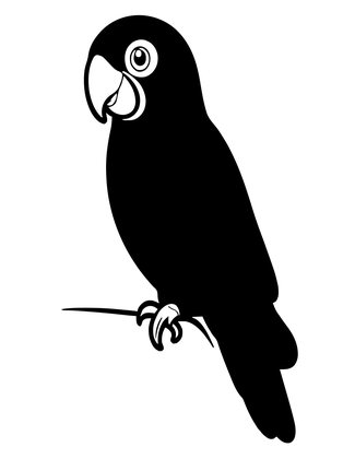 Military Macaw - Free printable coloring page