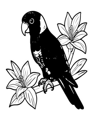Rainbow Lorikeet - Free printable coloring page