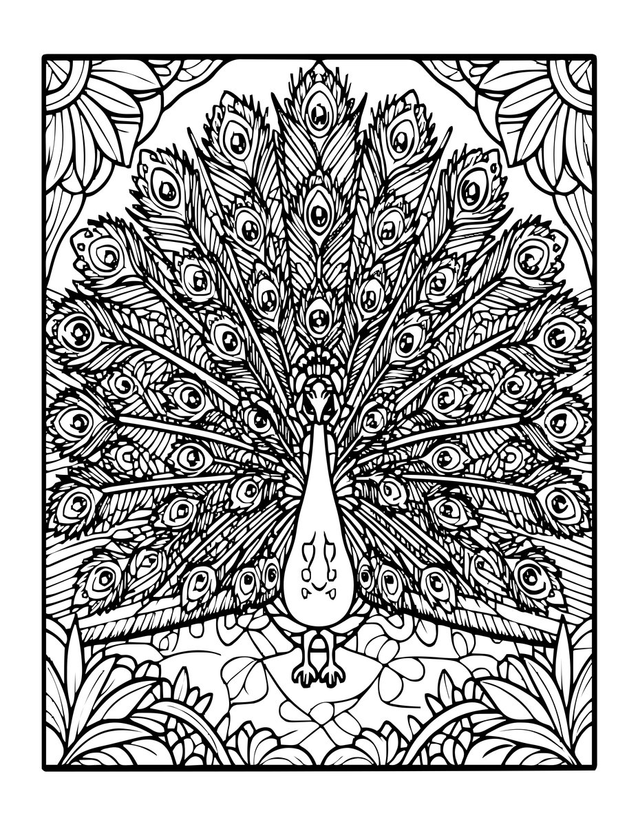 Night Garden - free printable coloring page