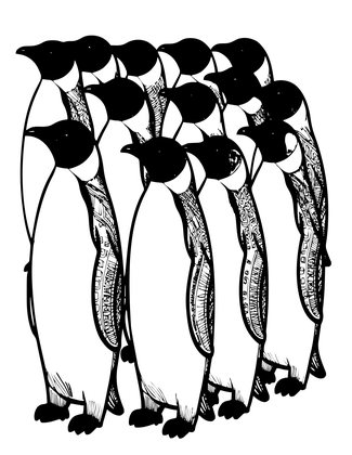 King Penguin March - Free printable coloring page