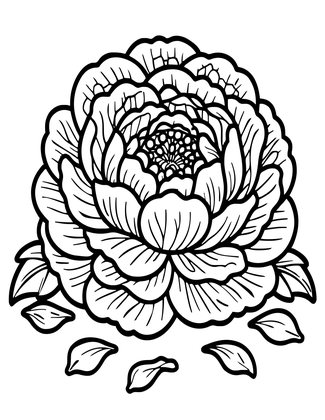 Fallen Petals - Free printable coloring page