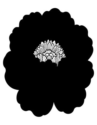 Burgundy Peony - Free printable coloring page