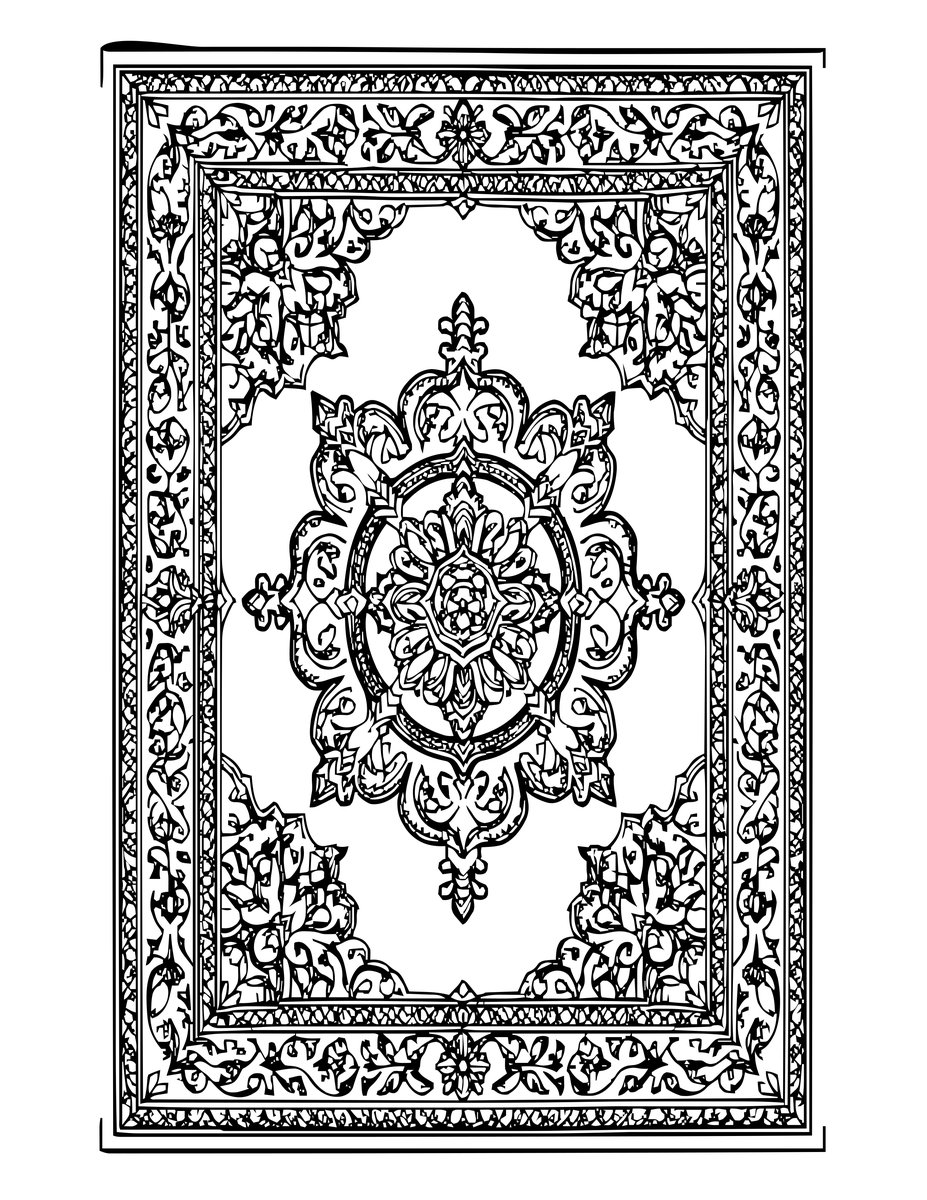 Classic Medallion Carpet - free printable coloring page