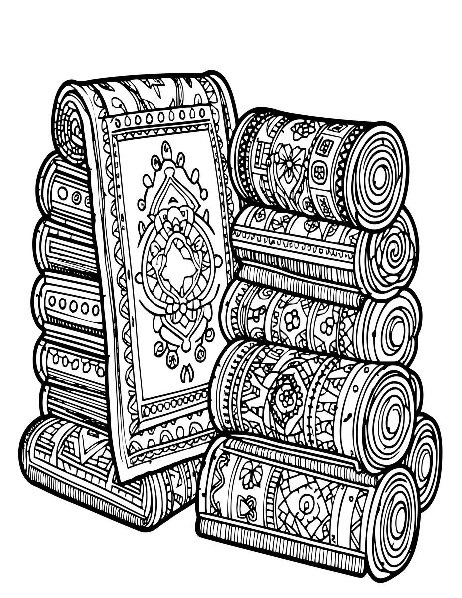 Carpet Seller - free printable coloring page